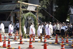 白山比咩神社茅の輪くぐり